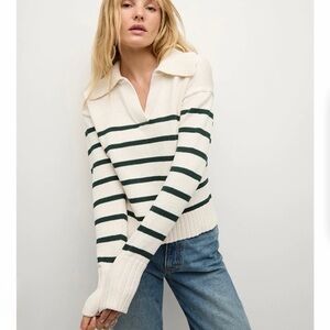 Veronica Beard Jovie Striped Sweater Size L